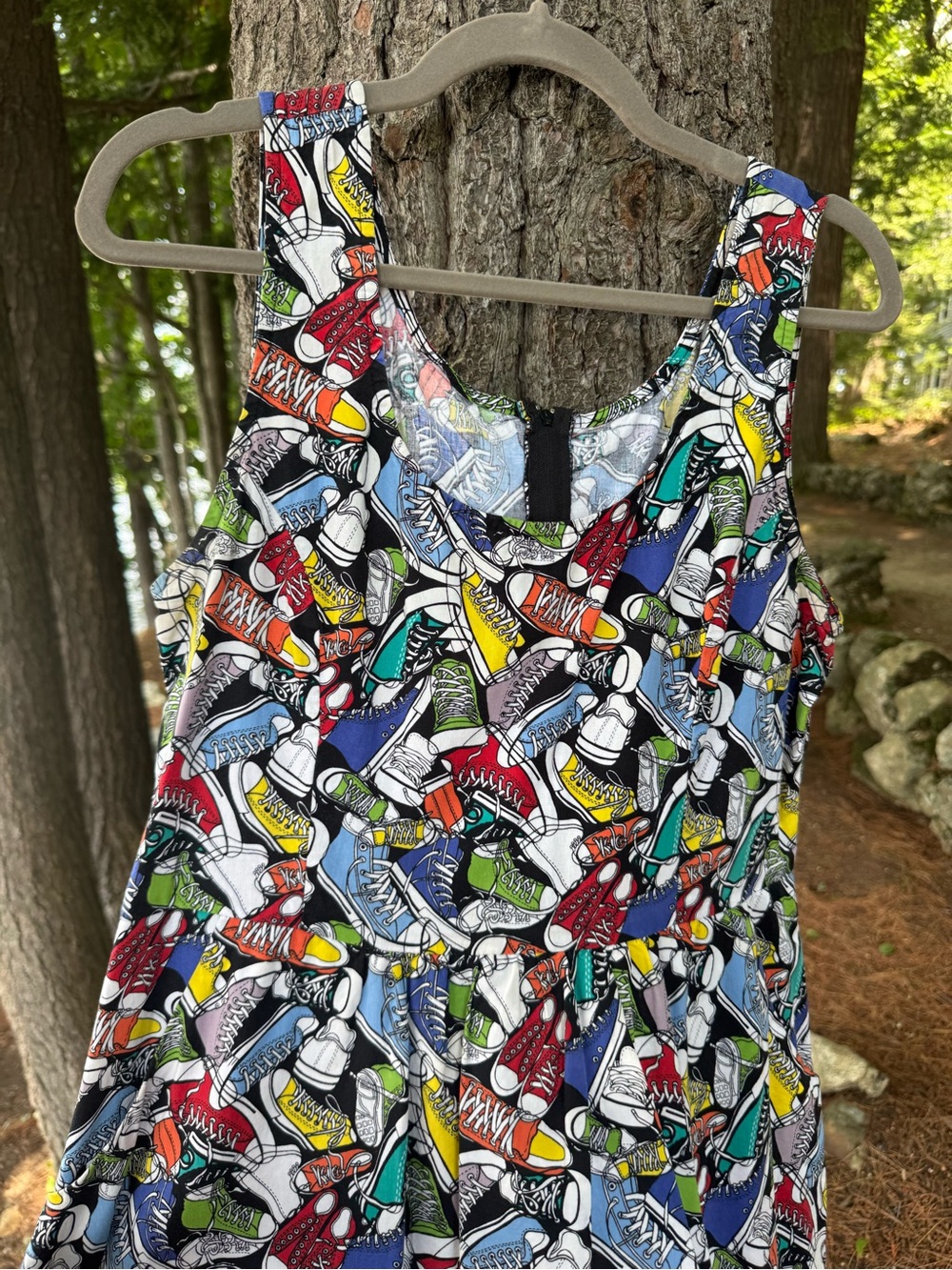 Handmade Sneaker Print Dress M/L
